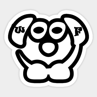 woof woof dog Sticker